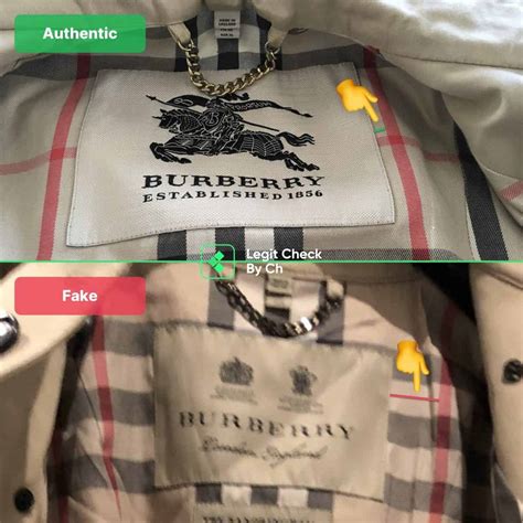 how to tell if it's fake burberry|identify burberry raincoat.